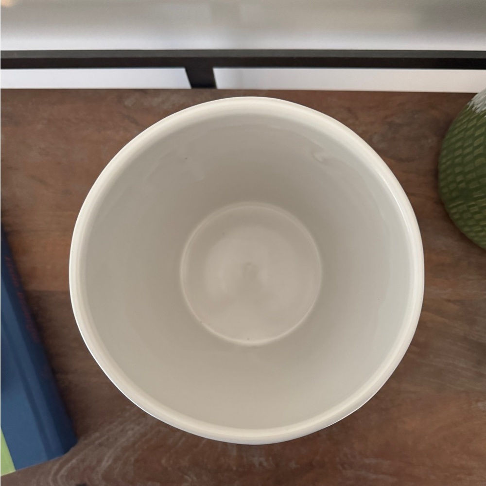 Crate&Barrel White Textured Ceramic Planter - Picture 3 of 5